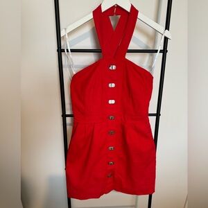 Red Halter Neck Dress